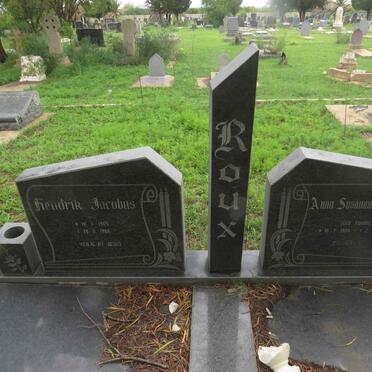 ROUX Hendrik Jacobus 1905-1986 &amp; Anna Susanna Catharina FOURIE 1904-1990