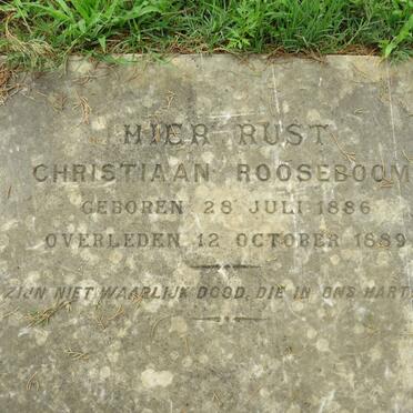 ROOSEBOOM Christiaan 1886-1889