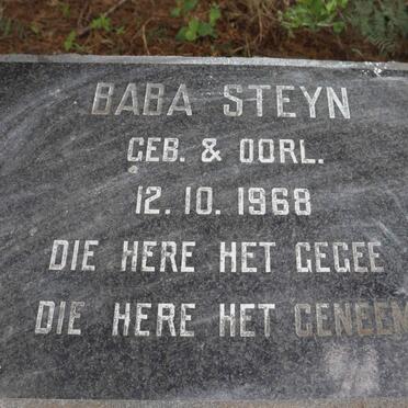 STEYN Baba 1968-1968