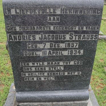 STRAUSS Andries Jacobus 1897-1934