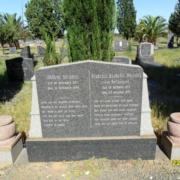 STRAUSS Willem 1871-1944 &amp; Francina Isabella HOFMEYER 1877-1944