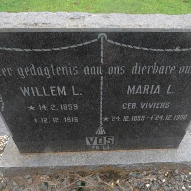 VOS Willem L. 1859-1916 &amp; Maria L.VIVIERS 1859-1900