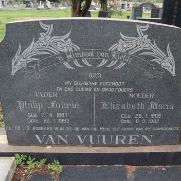 VUUREN Philip Fourie, van 1897-1963 &amp; Elizabeth Maria 1909-1982