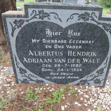 WALT Albertus Hendrik Adriaan, van der 1880-1954