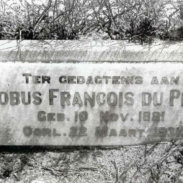 PLESSIS Jacobus Francois, du 1881-1931