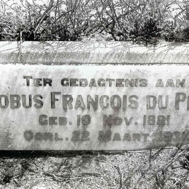 PLESSIS Jacobus Francois, du 1881-1931