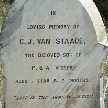 VISSER C.J. Van Staade