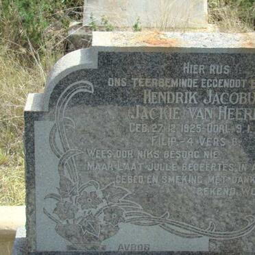HEERDEN Hendrik Jacobus, van 1925-1956
