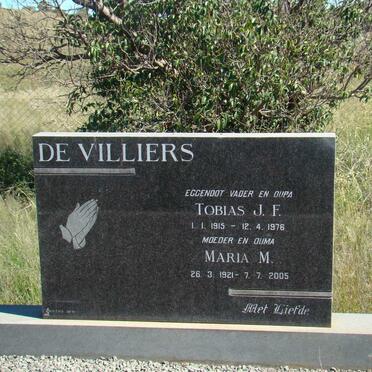 VILLIERS Tobias J.F., de 1915-1976 &amp; Maria M. 1921-2005