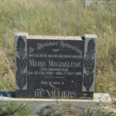 VILLIERS Maria Magdalena, de nee OBERHOLZER 1892-1986