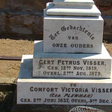 VISSER Gert Petrus 1819-1979 &amp; Comfort Victoria PLEWMAN 1837-1896