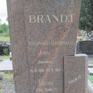 BRANDT Reginald John 1896-1964 &amp; Editha SCHNELL 1909-1993