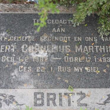 BRITZ Gert Cornelius Marthinus 1882-1938