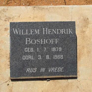 BOSHOFF Willem Hendrik 1879-1968