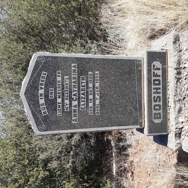 BOSHOFF Anna Catharina Elizabeth 1886-1933