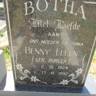 BOTHA Benny Ellen nee BURGER 1924-1992