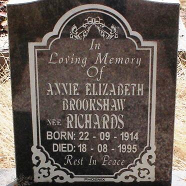 BROOKSHAW Annie Elizabeth nee RICHARDS 1914-1995