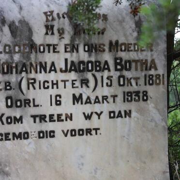 BOTHA Johanna Jacoba nee RICHTER 1881-1938