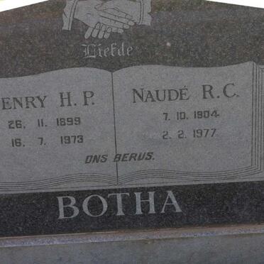 BOTHA Henry H.P. 1899-1973 &amp; Naudé R.C. 1904-1977