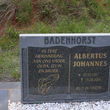 BADENHORST Albertus Johannes 1951-2005