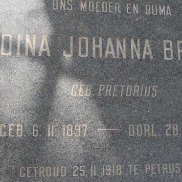 BRITZ Dina Johanna nee PRETORIUS 1897-1976