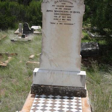 BUYS Anna Magdalena, du nee OOSTHUIZEN 1889-1929