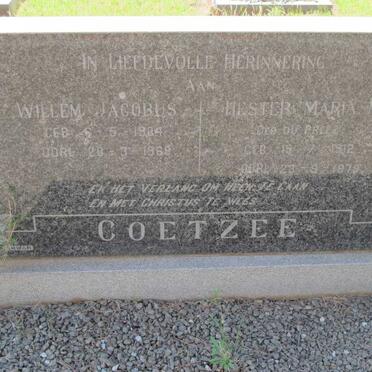COETZEE Willem Jacobus 1904-1969 &amp; Hester Maria M. DU PREEZ 1912-1979