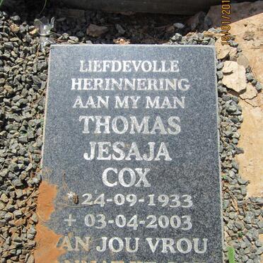 COX Thomas Jesaja 1933-2000