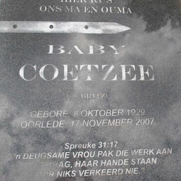 COETZEE Baby 1929-2007