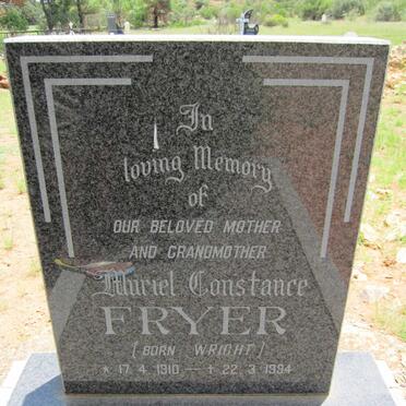 FRYER Muriel Constance nee WRIGHT 1910-1994