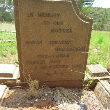 HENDRICKSE Sarah Johanna nee HUMAN -1928
