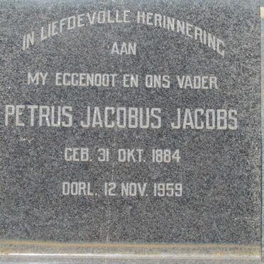 JACOBS Petrus Jacobus  1885-1959