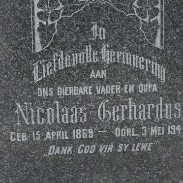? Nicolaas Gerhardus 1869-1944