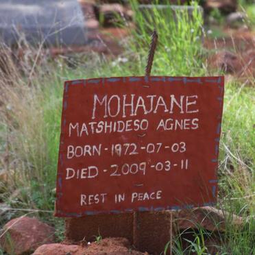 MOHAJANE Matshideso Agnes 1972-2009