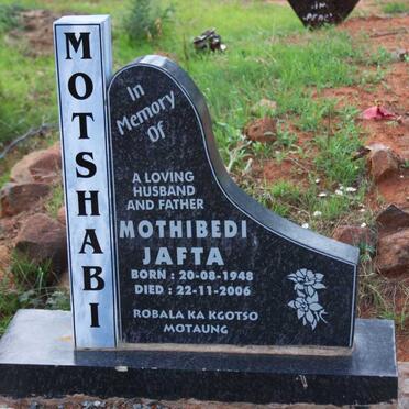 MOTSHABI Mothibedi Jafta 1948-2006