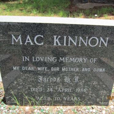 MACKINNON Jacoba H.J. -1986