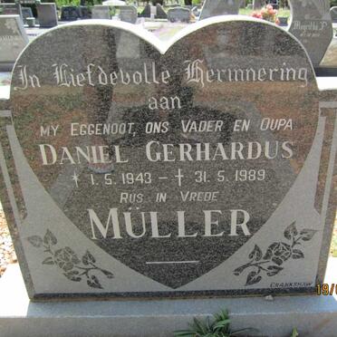 MULLER Daniel Gerhardus 1943-1989