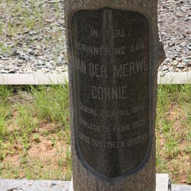 MERWE Cornie,  van der 1942-1965