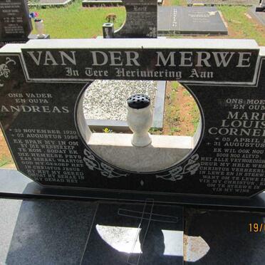 MERWE Andreas, v.d. 1920-1996 &amp; Maria Louisa Cornelia 1919-1996