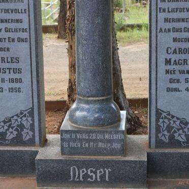 NESER Charles Augustus 1880-1956 &amp; Carolina Magrietha VAN NIEKERK 1883-1958