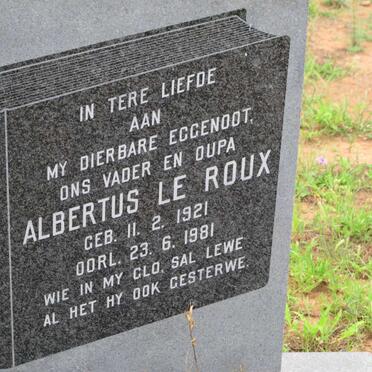 ROUX Albertus, le 1921-1981
