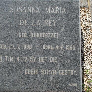 REY Susanna Maria, de la nee ROBBERTZE 1880-1965