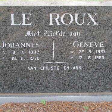 ROUX Johannes, le 1932-1978 &amp; Geneve 1933-1980