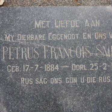 SMITH Petrus Francois 1884-1946