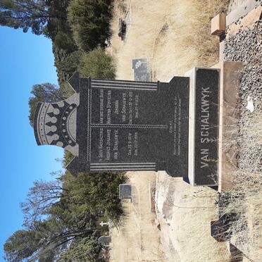 SCHALKWYK Andries Johannes, van 1879-1944 &amp; Marthina Stoffelina Johanna DU TOIT 1891-1938