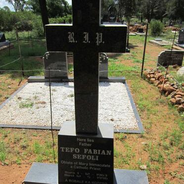 SEFOLI Tefo Fabian 1963-1996