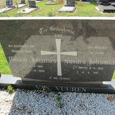 VUUREN Giliam Johannes, van 1919-1988 &amp; Susanna Johanna SMITH 1919-1991