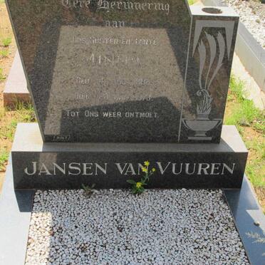 VUUREN Minnie, Jansen van -1978