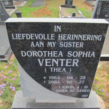 VENTER Dorothea Sophia 1964-2004