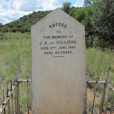 VILLIERS J.A., de -1887